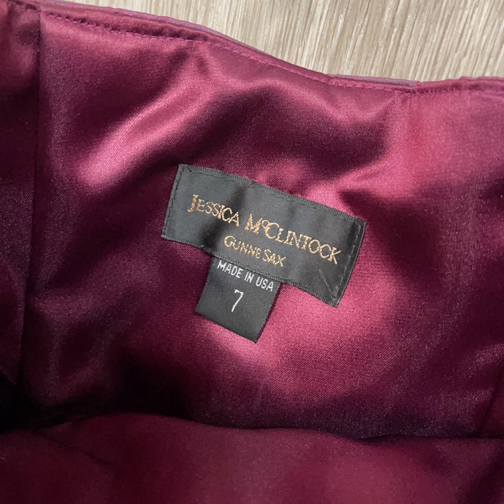 Jessica McClintock Gunne Sax strapless gown sz 7 4 - Picture 3 of 7